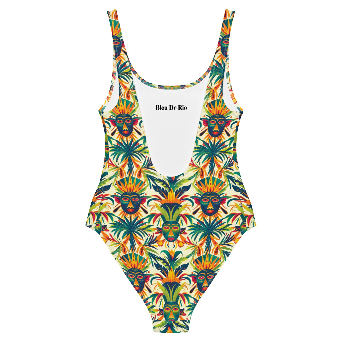 Brazil Carnival Mask Print One-Piece Swimsuit