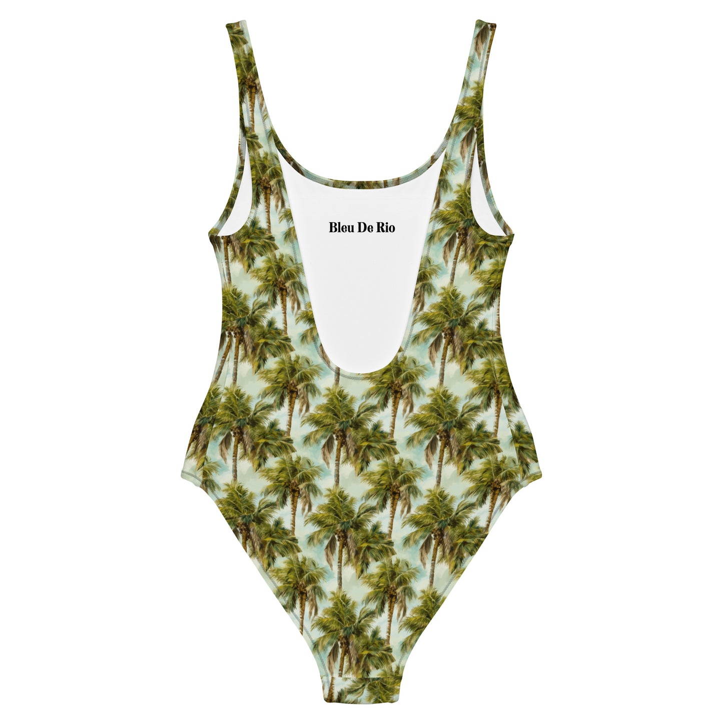 Brazil Spring Coconut Tree Print One-Piece Swimsuit