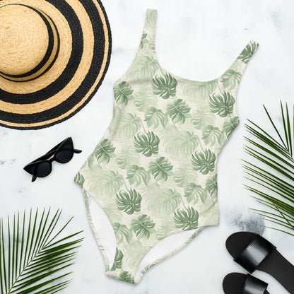 Delicate Monstera Jungle One-Piece Swimsuit