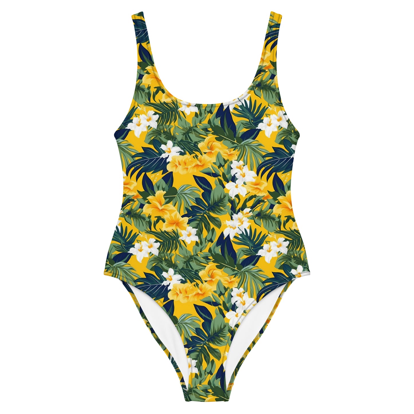 Yellow Flowers Jungle One-Piece Swimsuit