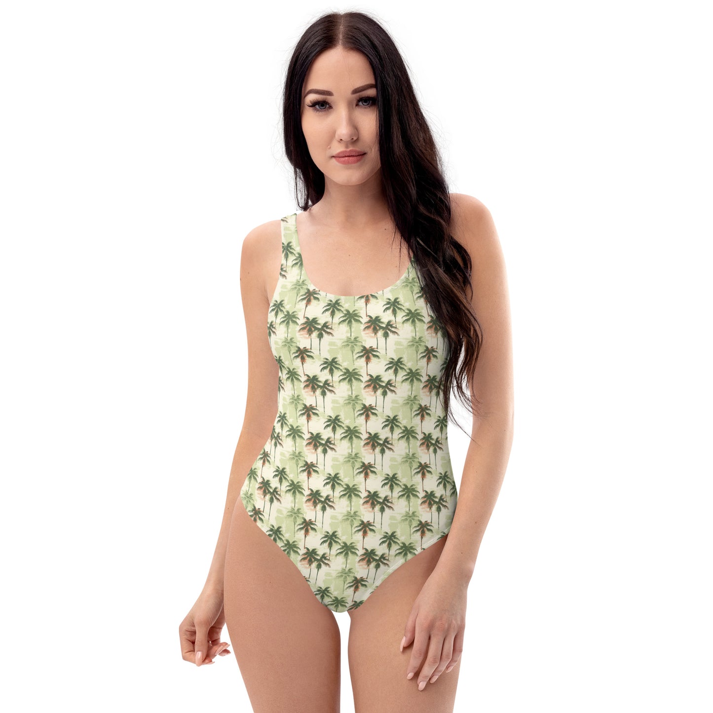 Island Brazil Palm Tree One-Piece Swimsuit