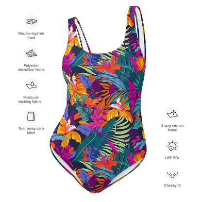 Tropical Jungle Garden One-Piece Swimsuit