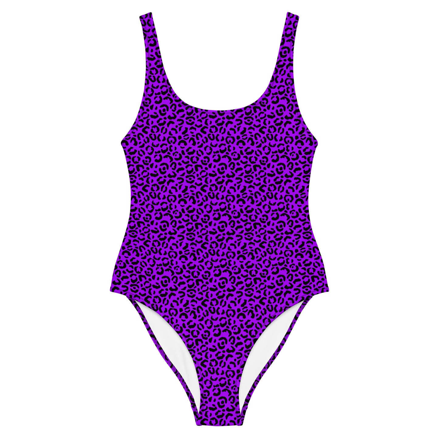 Purple Leopard Animal Print One-Piece Swimsuit