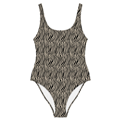 Classic Zebra Animal Print One-Piece Swimsuit