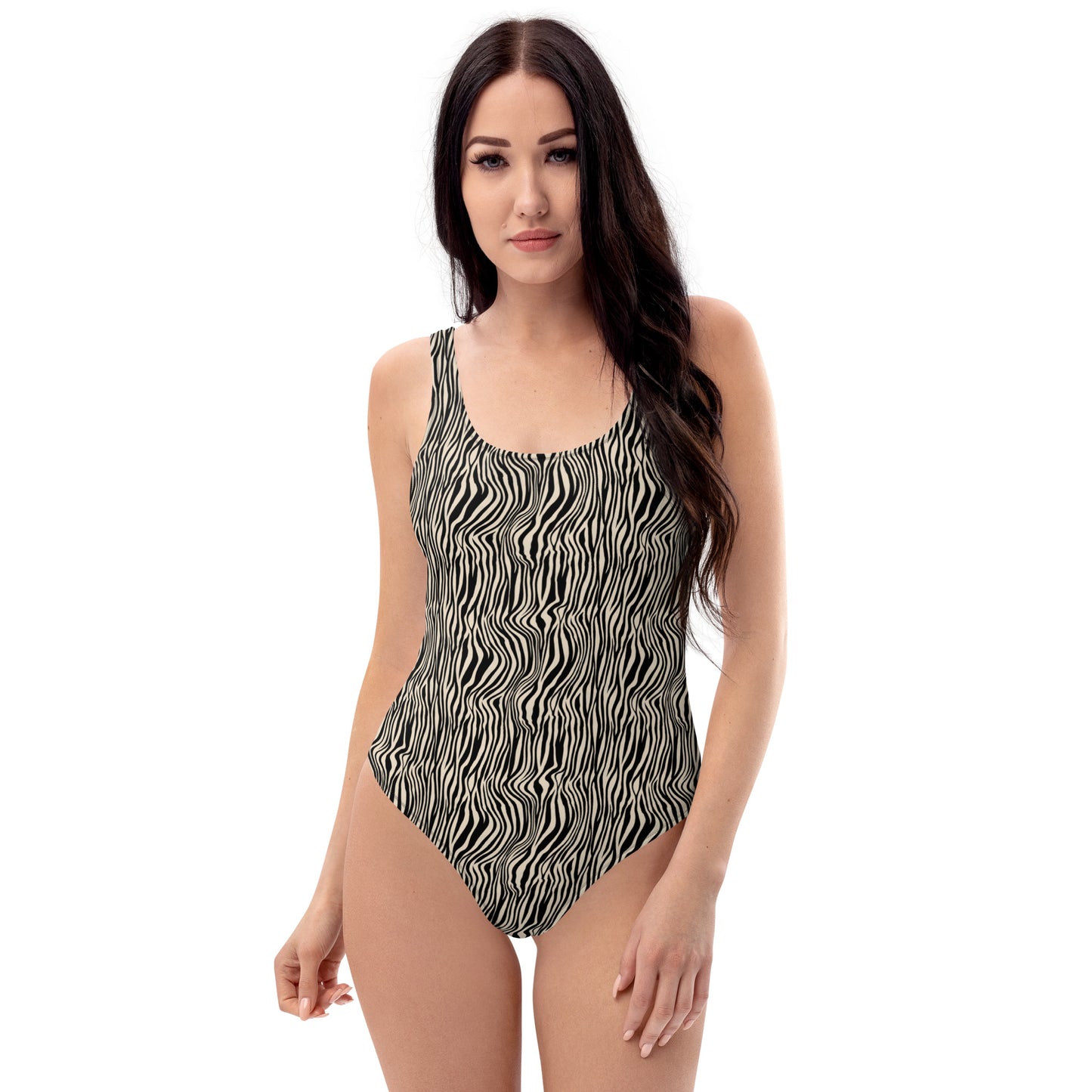 Classic Zebra Animal Print One-Piece Swimsuit