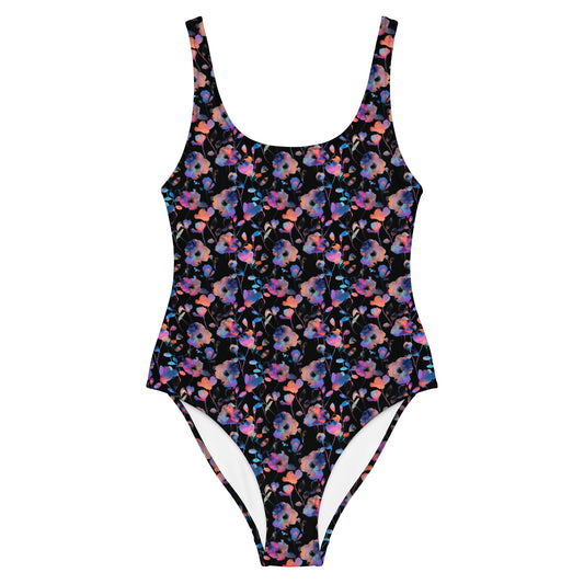 Holographic Flowers One-Piece Swimsuit