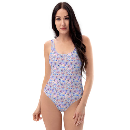 Holographic Fairy Flowers One-Piece Swimsuit