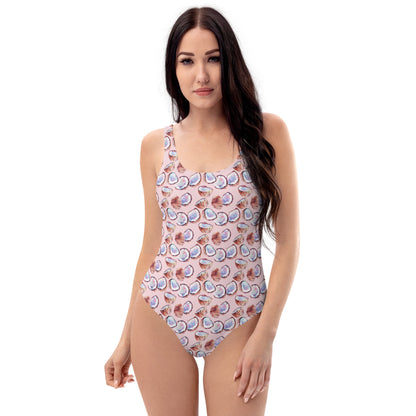 Pink Coconut Fruit One-Piece Swimsuit