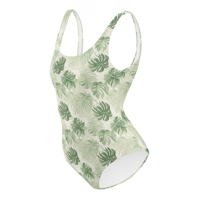 Delicate Monstera Jungle One-Piece Swimsuit