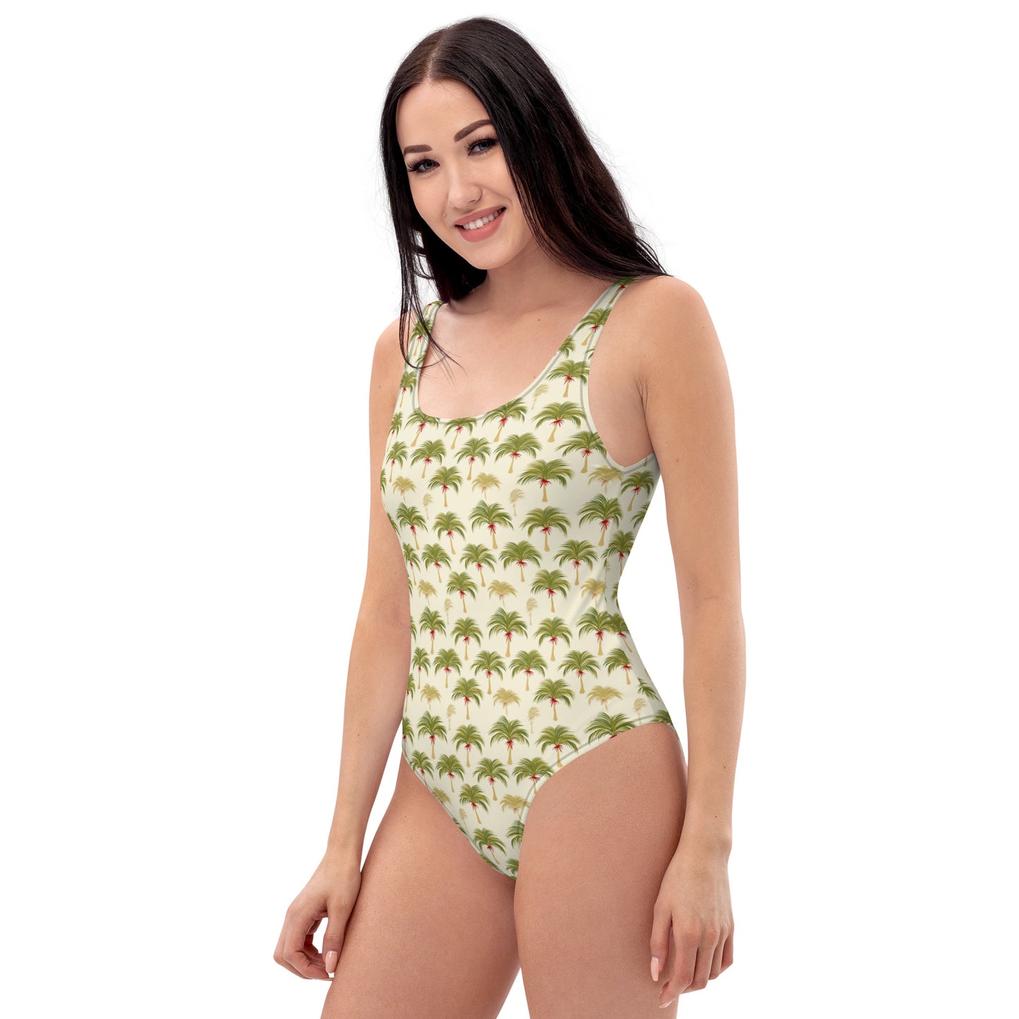 Vintage Palm Tree Brazil One-Piece Swimsuit