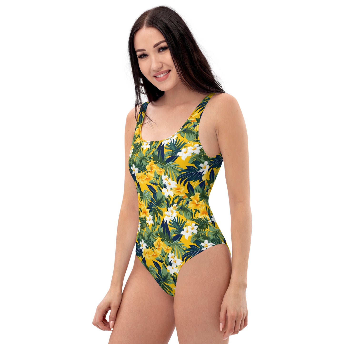 Yellow Flowers Jungle One-Piece Swimsuit