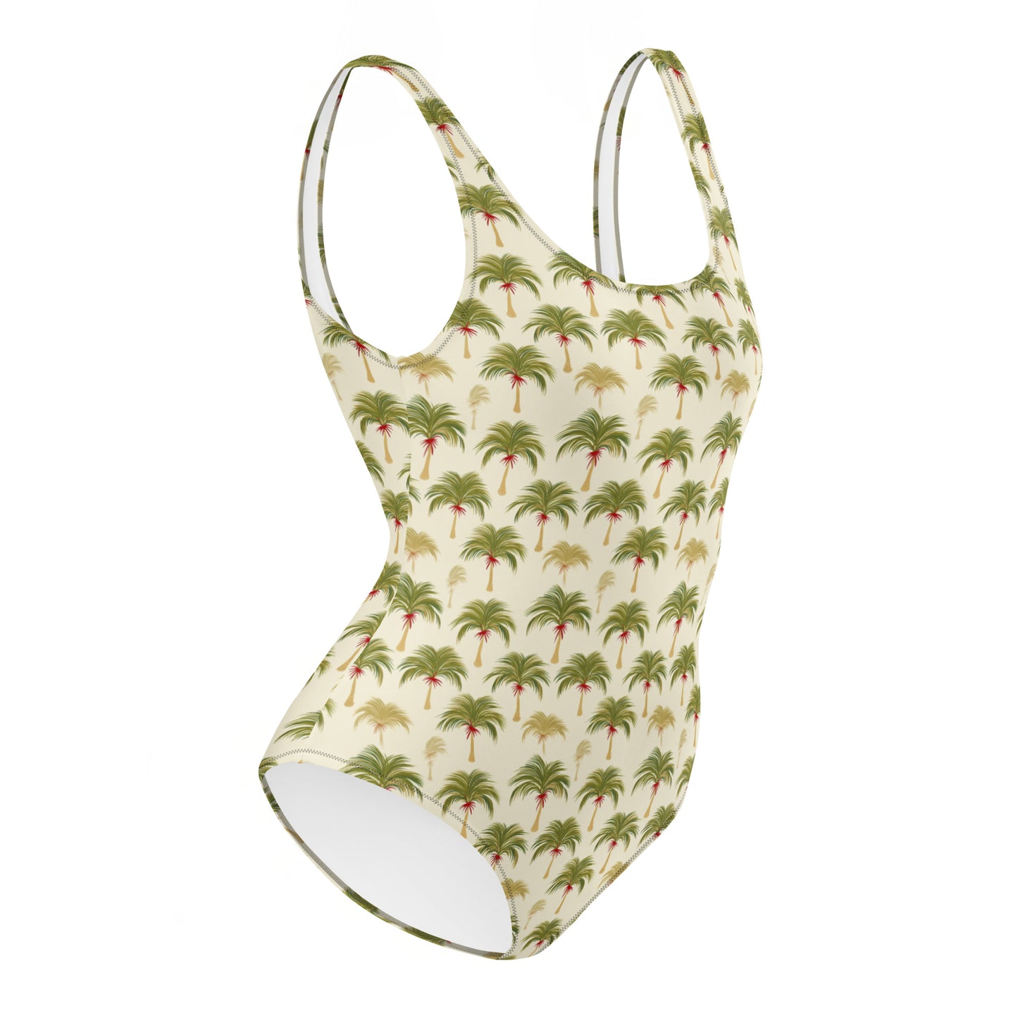 Vintage Palm Tree Brazil One-Piece Swimsuit