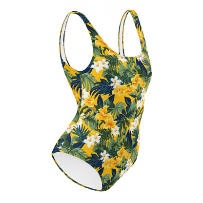 Yellow Flowers Jungle One-Piece Swimsuit