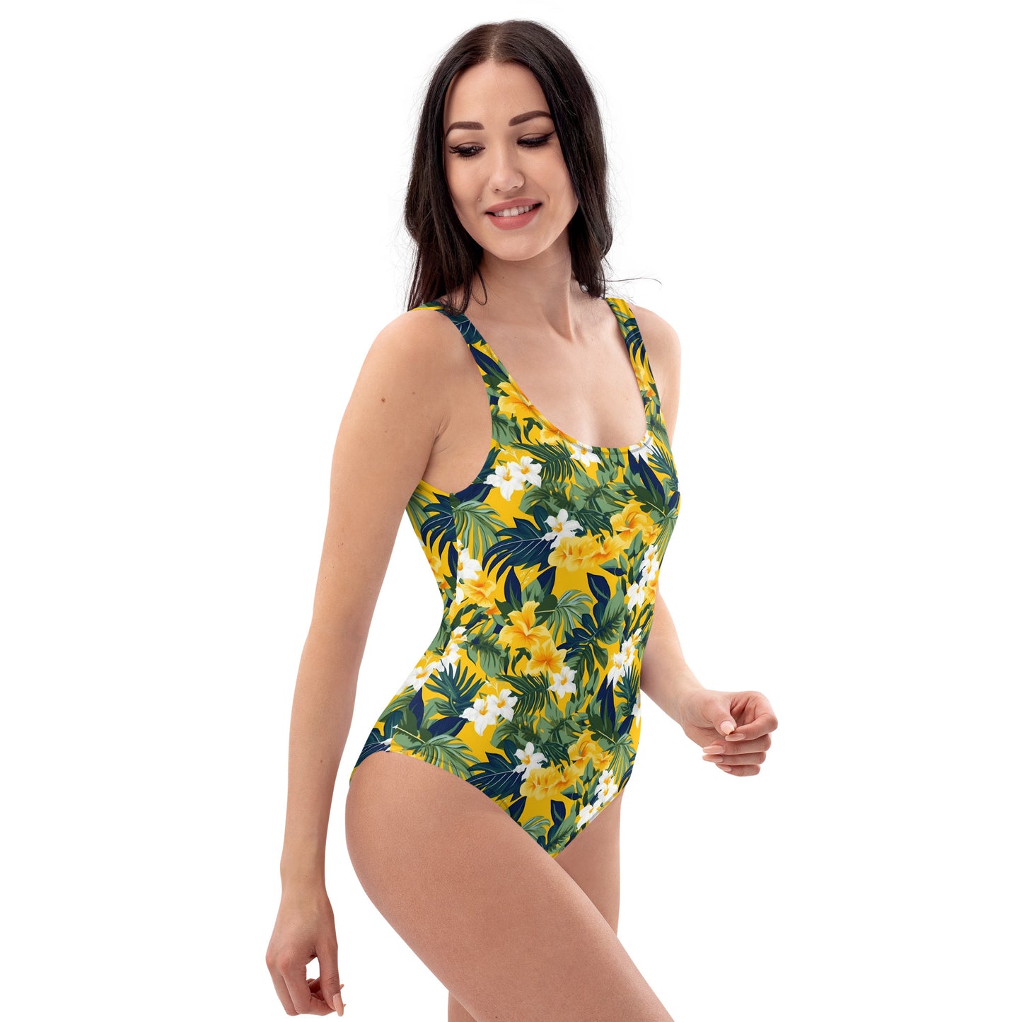 Yellow Flowers Jungle One-Piece Swimsuit