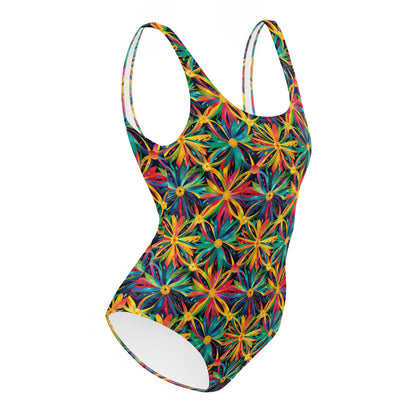 Brazil Folia Flower Print One-Piece Swimsuit