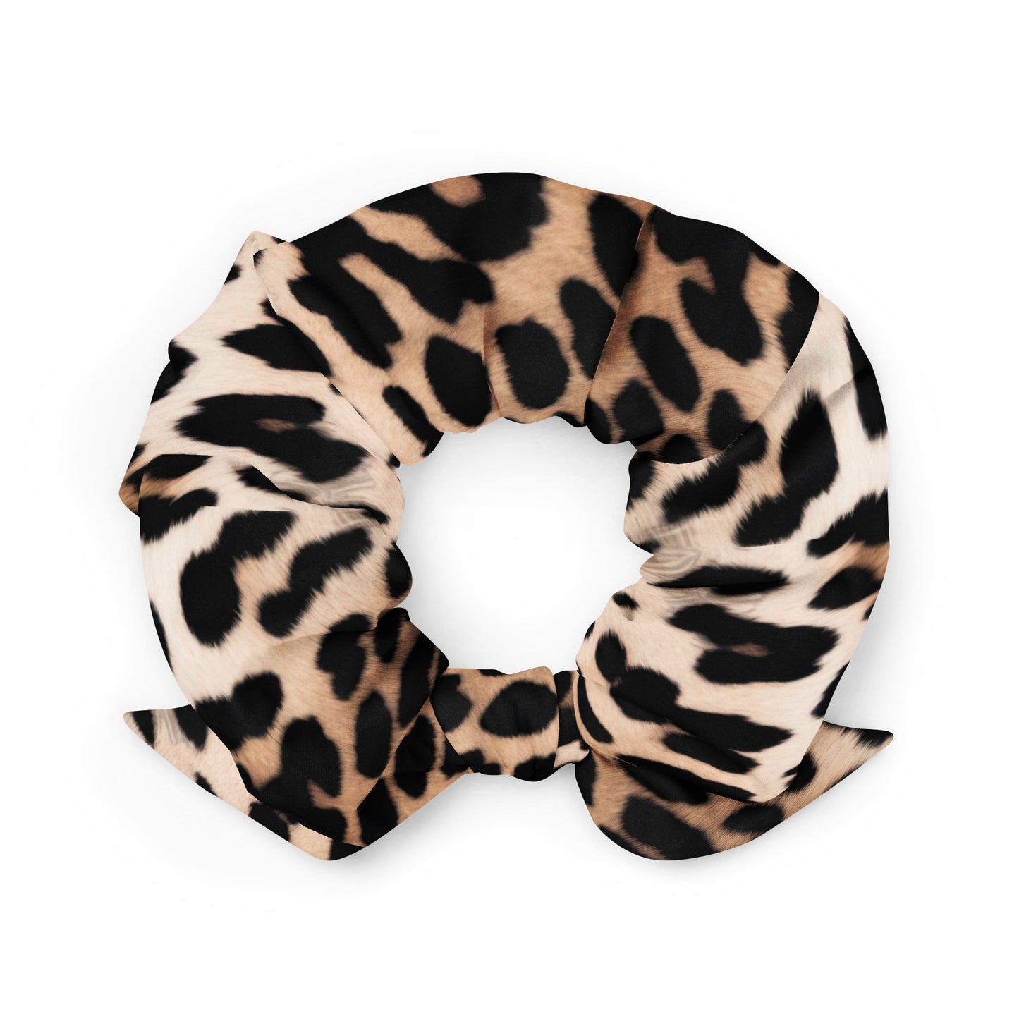 Leopard Fur Animal Print Scrunchie