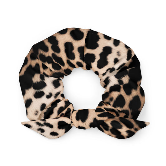 Leopard Fur Animal Print Scrunchie