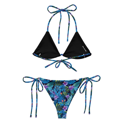 Dark Blue Night Jungle Triangle Bikini