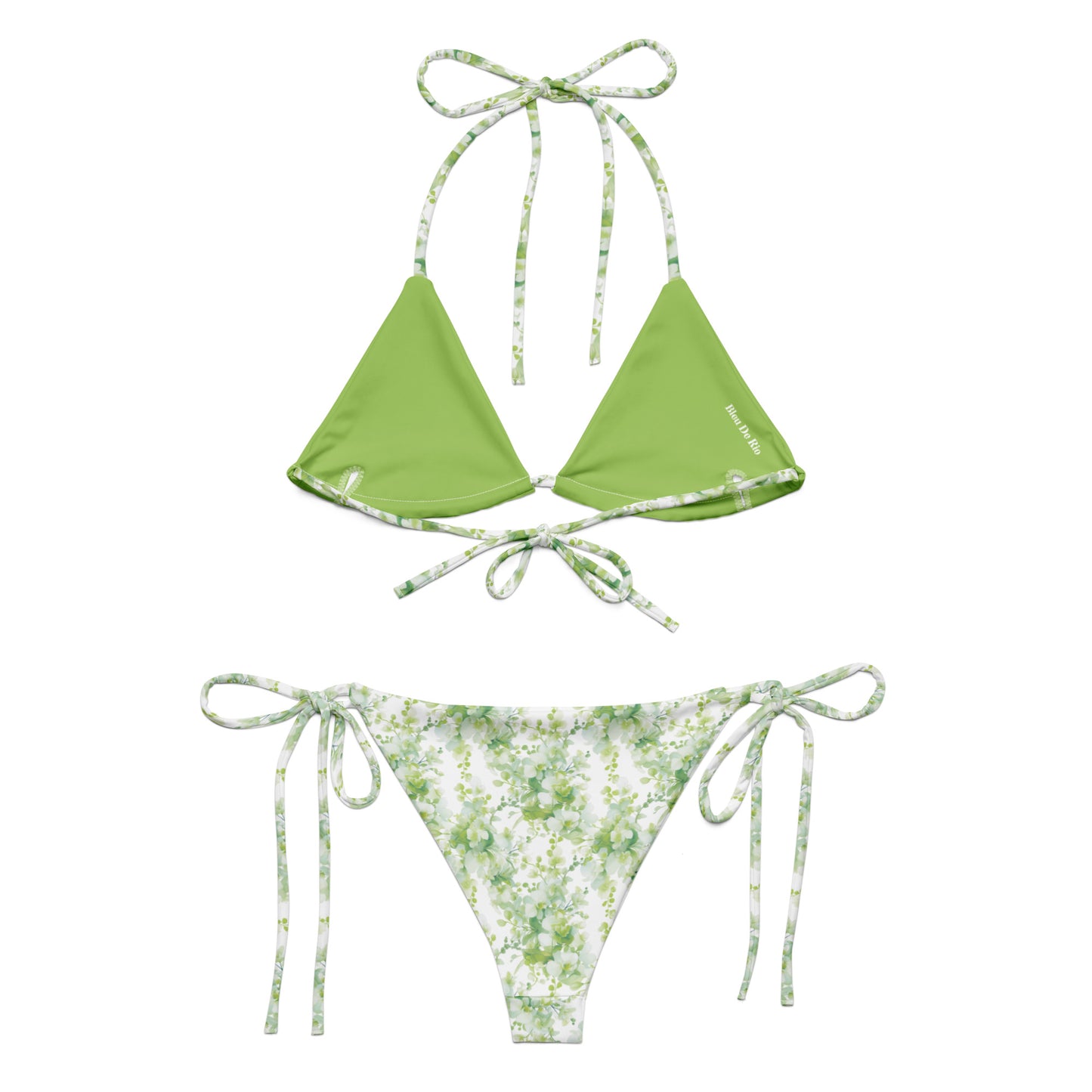 Spring Green Japanese Garden Triangle Bikini