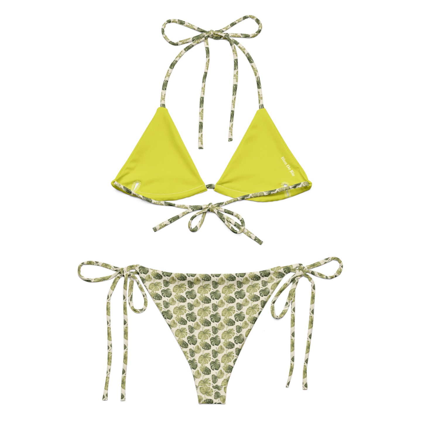 Vintage Monstera Jungle Triangle Bikini