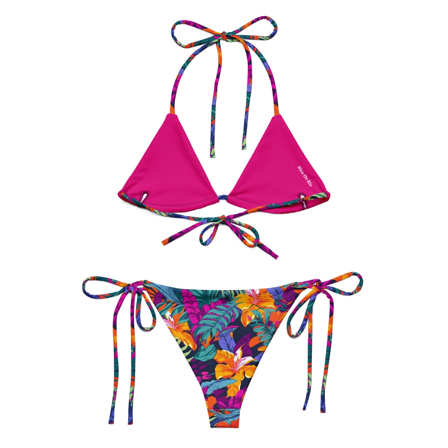 Tropical Jungle Garden Triangle Bikini