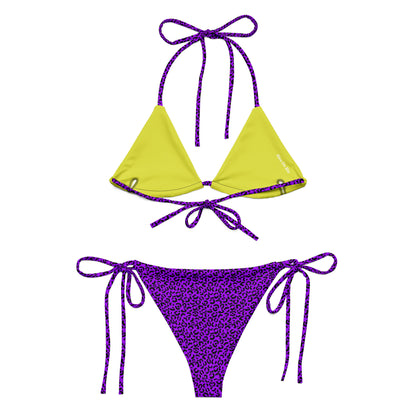 Purple Leopard Animal Print Triangle Bikini