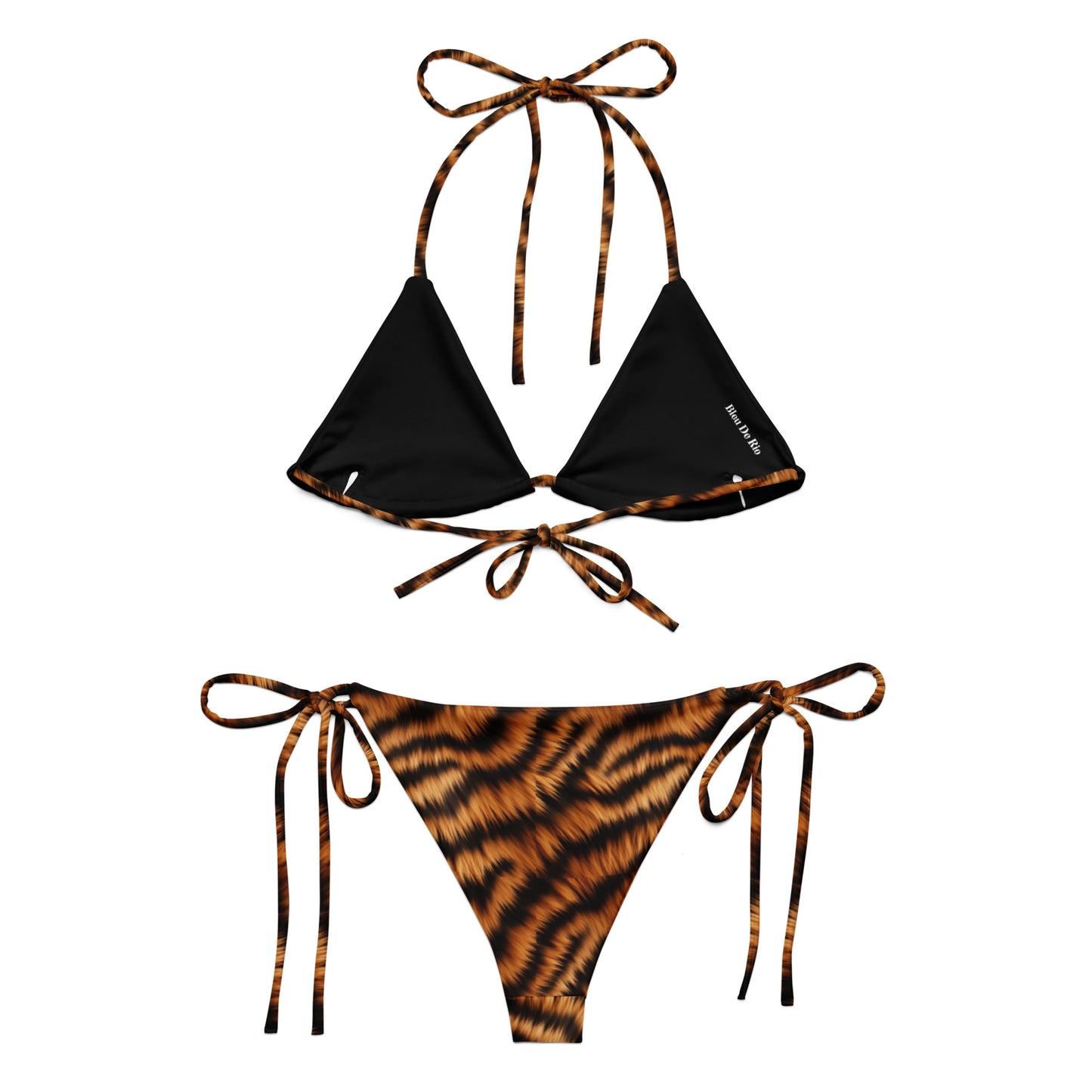 Tiger Fur Animal Print Triangle Bikini