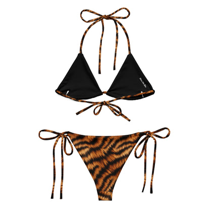 Tiger Fur Animal Print Triangle Bikini