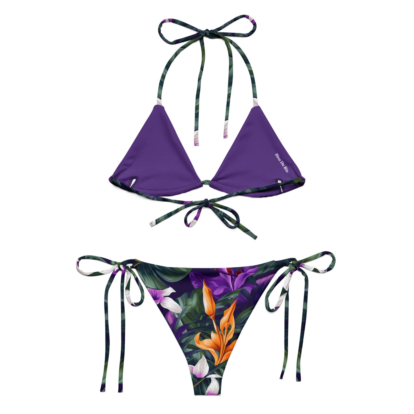 Purple Jungle Triangle Bikini