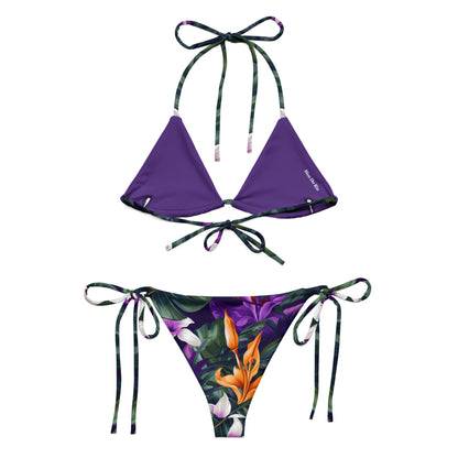 Purple Jungle Triangle Bikini