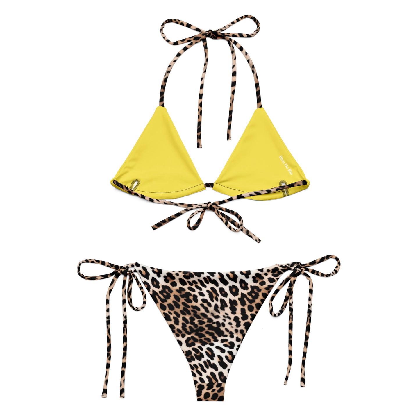 Leopard Fur Animal Print Triangle Bikini