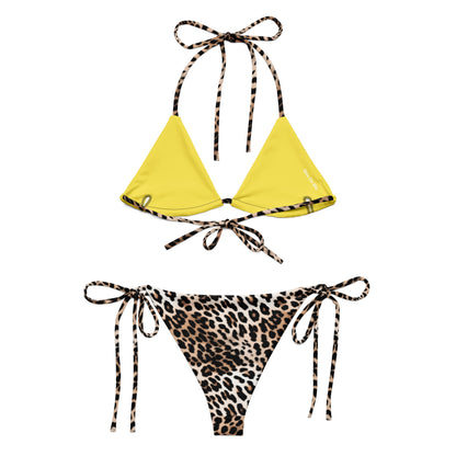 Leopard Fur Animal Print Triangle Bikini