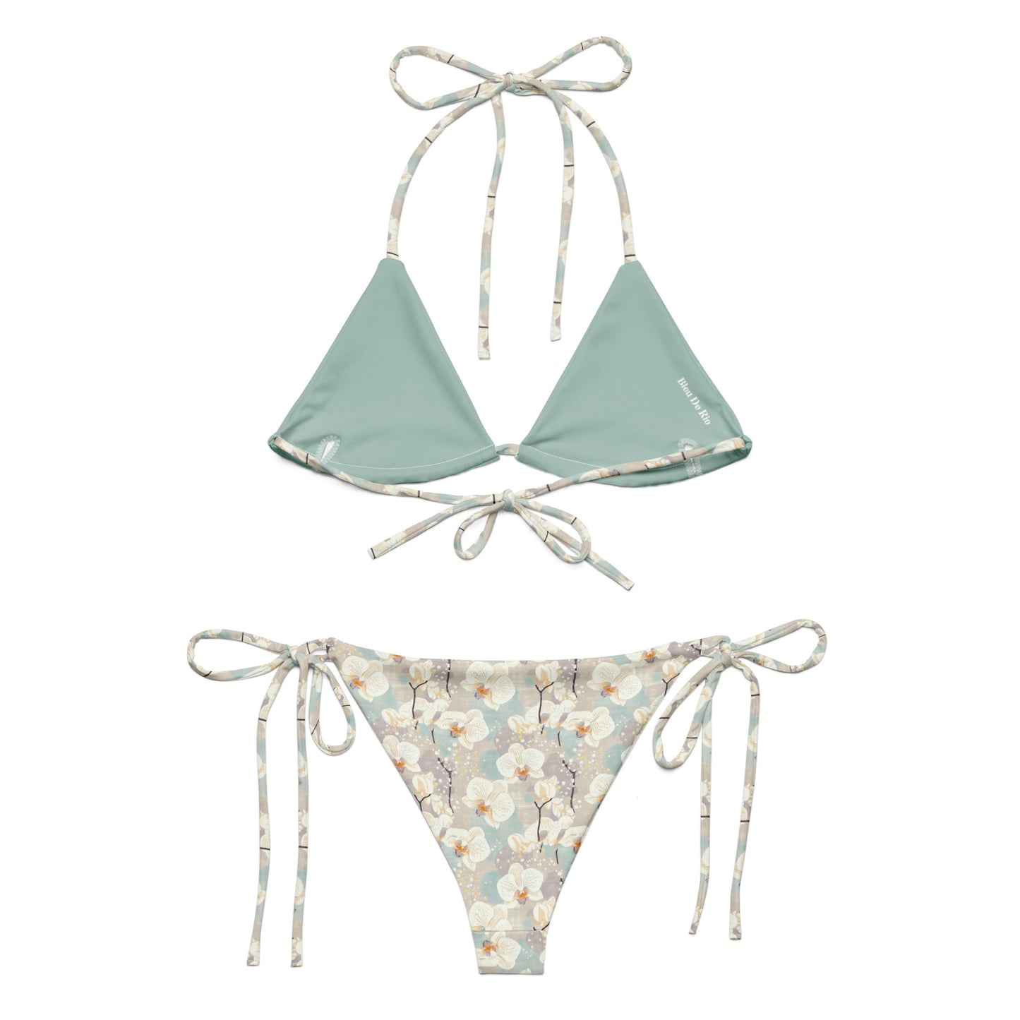 Dusty Japanese Orchids Triangle Bikini