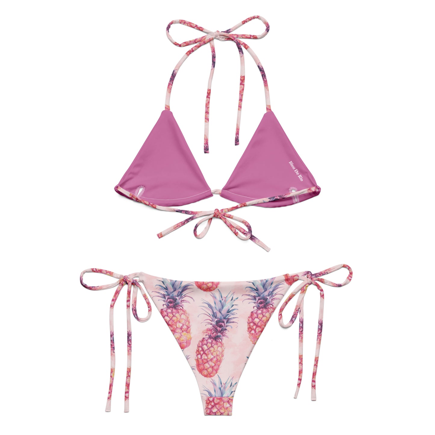 Pinkish Pineapple Fruit Triangle Bikini