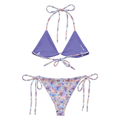 Holographic Fairy Flowers Triangle Bikini