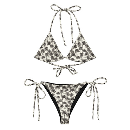 Black And White Palm Tree Brazil Triangle Bikini