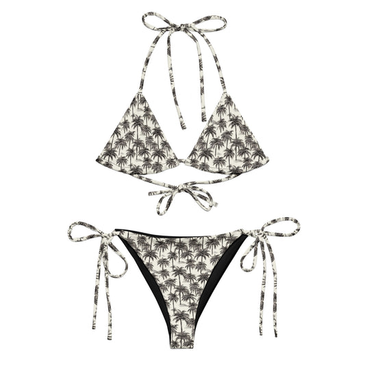 Black And White Palm Tree Brazil Triangle Bikini