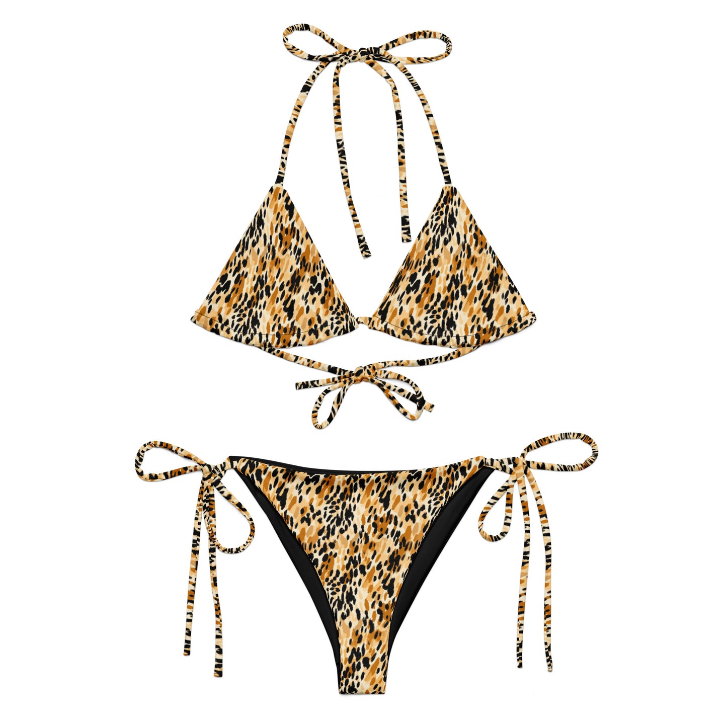 Felidae Animal Print Triangle Bikini