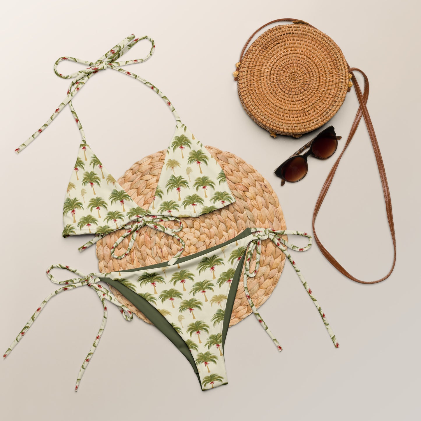 Vintage Palm Tree Brazil Triangle Bikini