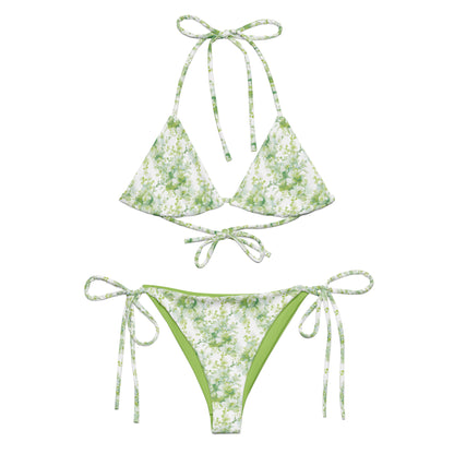 Spring Green Japanese Garden Triangle Bikini