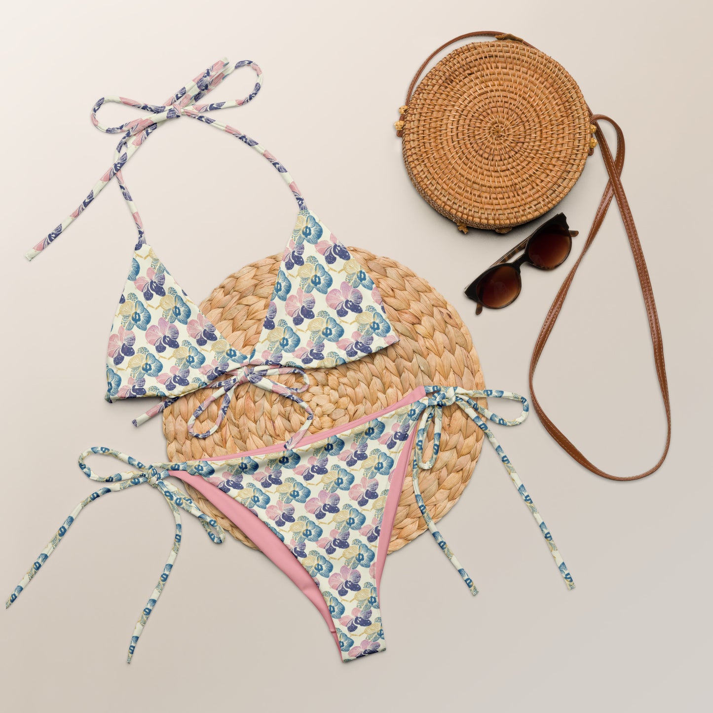 Pastel Japan Orchid Triangle Bikini