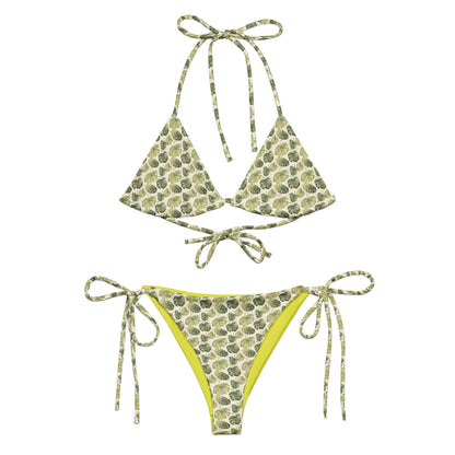 Vintage Monstera Jungle Triangle Bikini