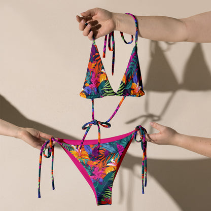 Tropical Jungle Garden Triangle Bikini