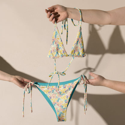 Pastel Orchid Garden Triangle Bikini