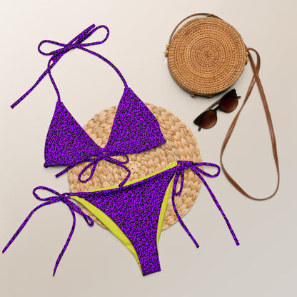 Purple Leopard Animal Print Triangle Bikini