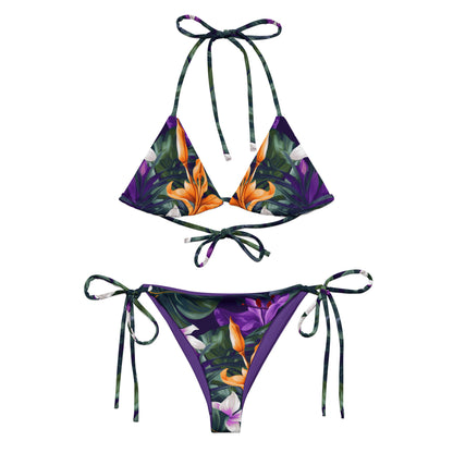 Purple Jungle Triangle Bikini