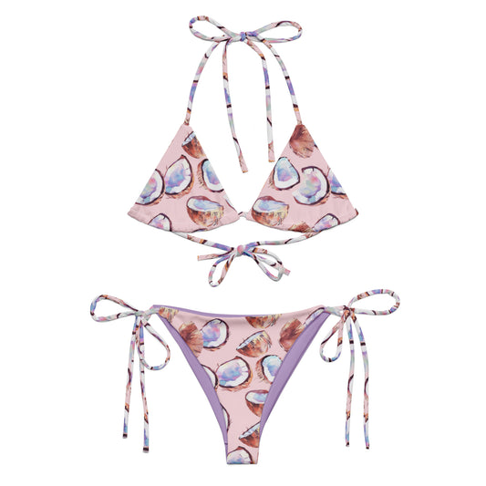 Pink Coconut Fruit Triangle Bikini