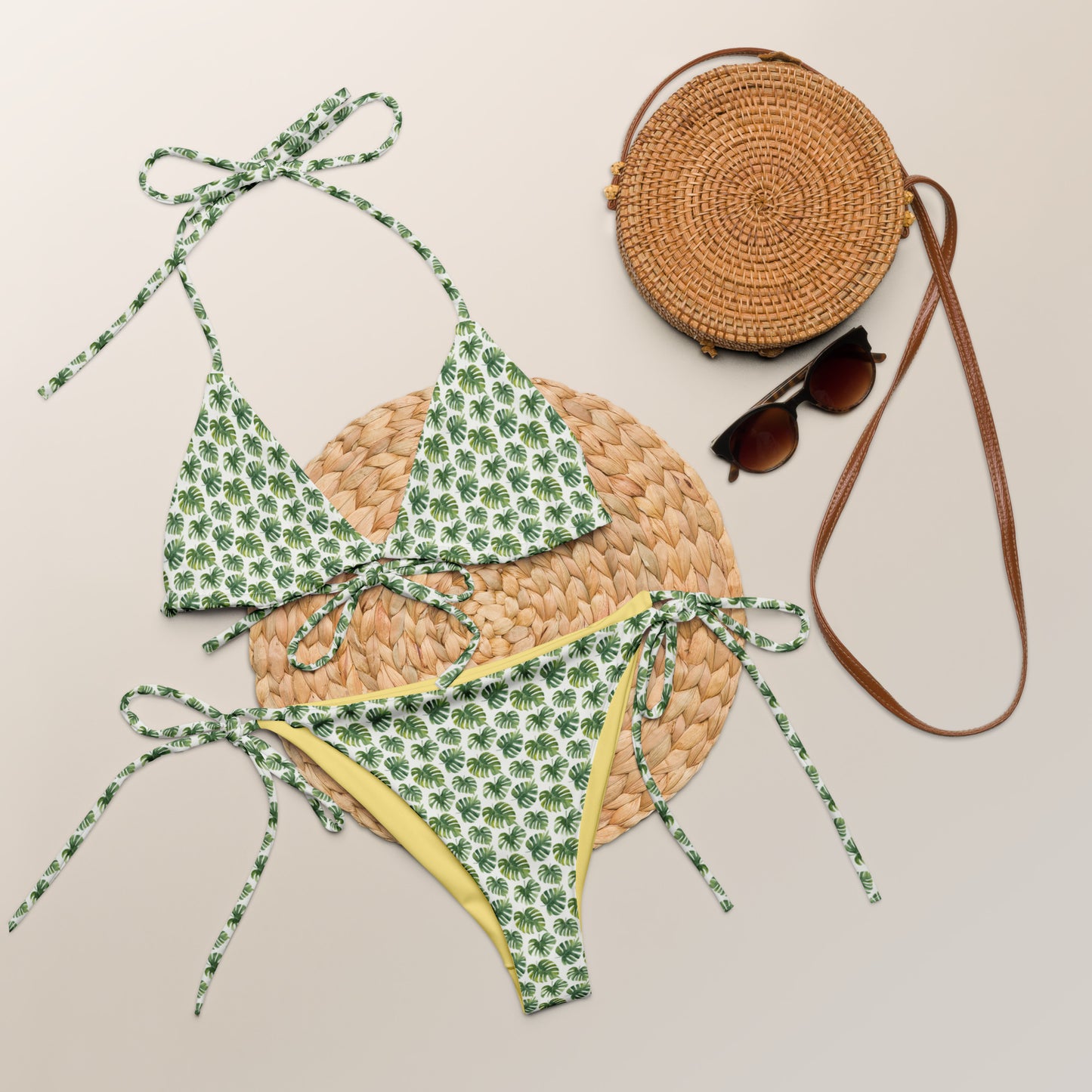 Rio Monstera Brazil Triangle Bikini