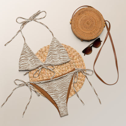 Safari Zebra Animal Print Triangle Bikini