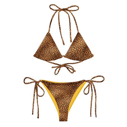 Cheetah Fur Animal Print Triangle Bikini